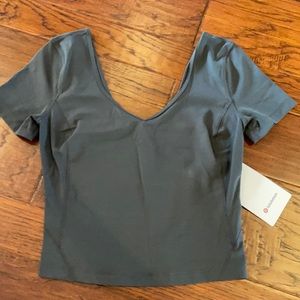 NWT Lululemon Align Tee Graphite Grey size 4